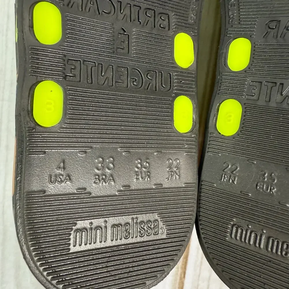 Mini‎ Melissa Fabula Ping Pong Space Sandals Kids Size 4Y